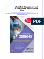 Textbook Ebook Surgery Pretest Self Assessment and Review 14E 14Th Edition Edition Lillian Kao All Chapter PDF