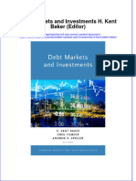 Textbook Ebook Debt Markets and Investments H Kent Baker Editor All Chapter PDF