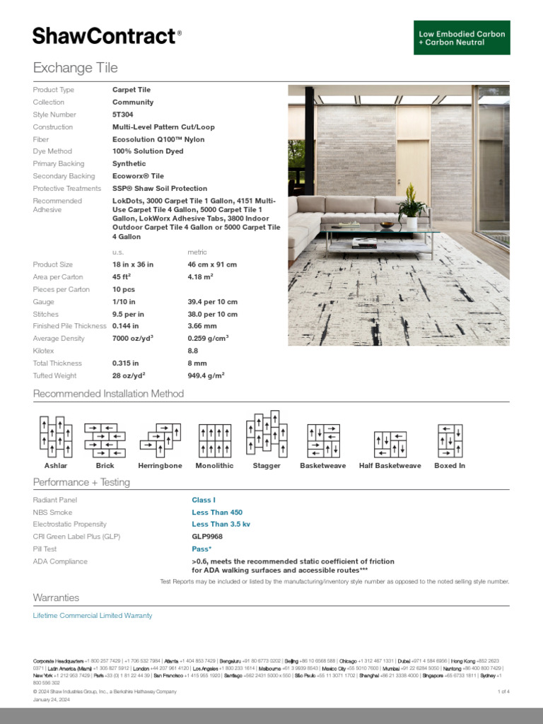 Specification (Exchange Tile - 5T304) (PDF Generated On 1-24-2024 ...