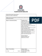 Formato de Planificación de Natación