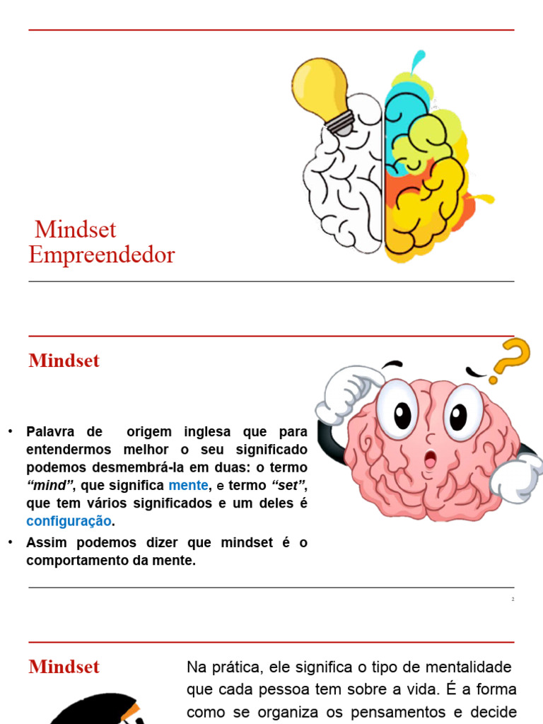 Tipos de Mindset e Suas Definições | PDF | Pensamento | Aprendizado