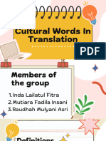 Cultural Words in Translation