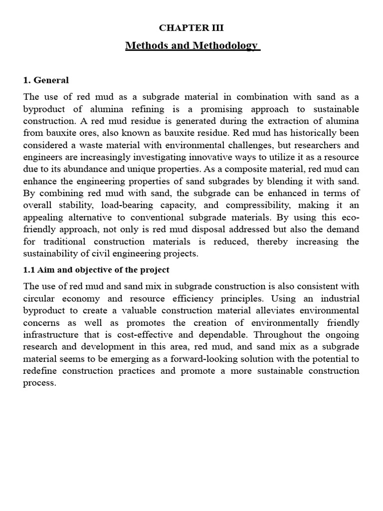 Red Mud and Sand Subgrade Study | PDF | Natural Materials | Materials