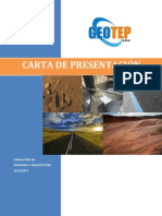 CARTA DE PRESENTACIÓN GEOTEP S.A.C.
