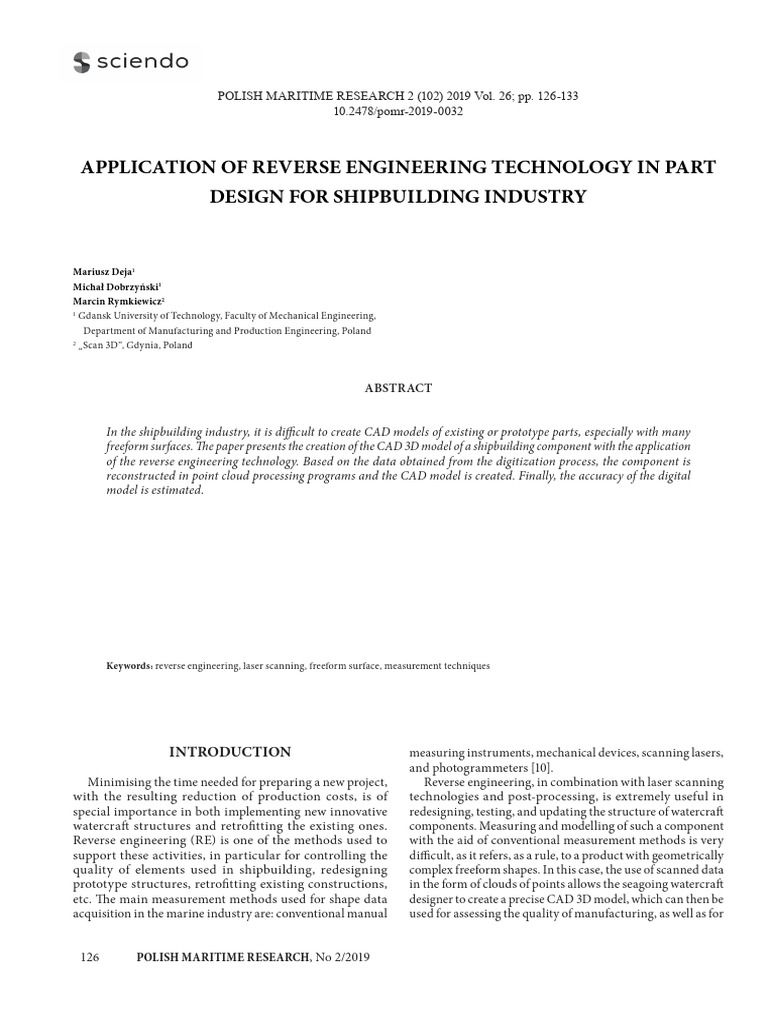 Reverse Engineering in Ship Design | PDF | Computer Aided Design | 3 D ...