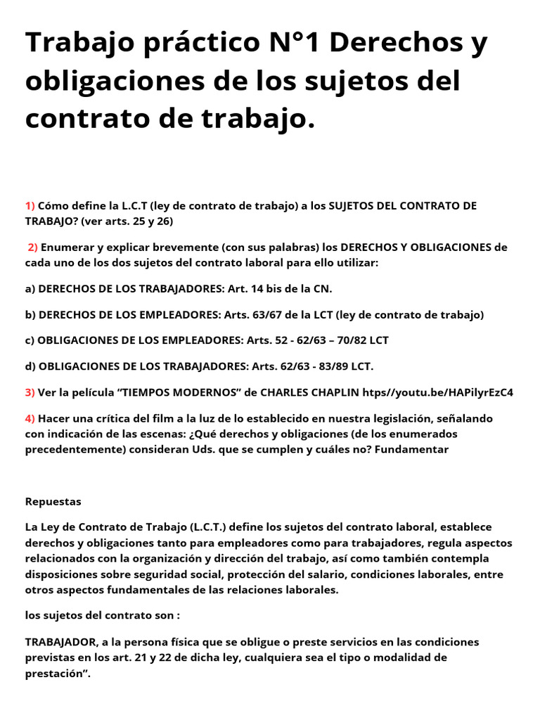 Derechos y obligaciones laborales clave | PDF | Derecho laboral | Salario