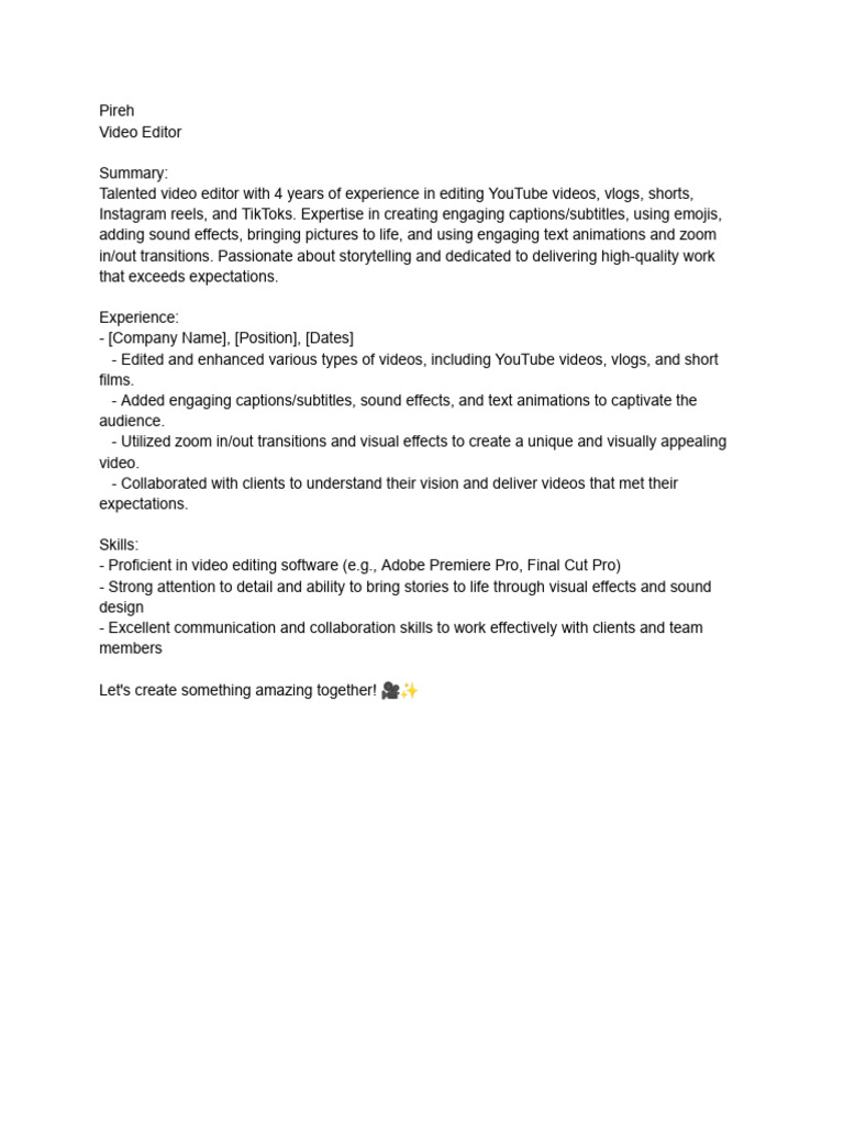 Video Editing Expert for Social Media | PDF