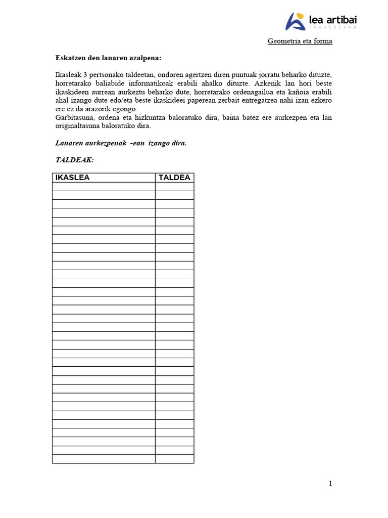 Geometria Eta Forma (1) 5 | PDF
