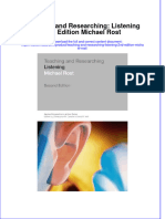 Textbook Ebook Teaching and Researching Listening 2Nd Edition Michael Rost All Chapter PDF