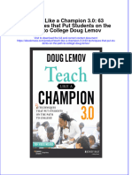 Textbook Ebook Teach Like A Champion 3 0 63 Techniques That Put Students On The Path To College Doug Lemov All Chapter PDF