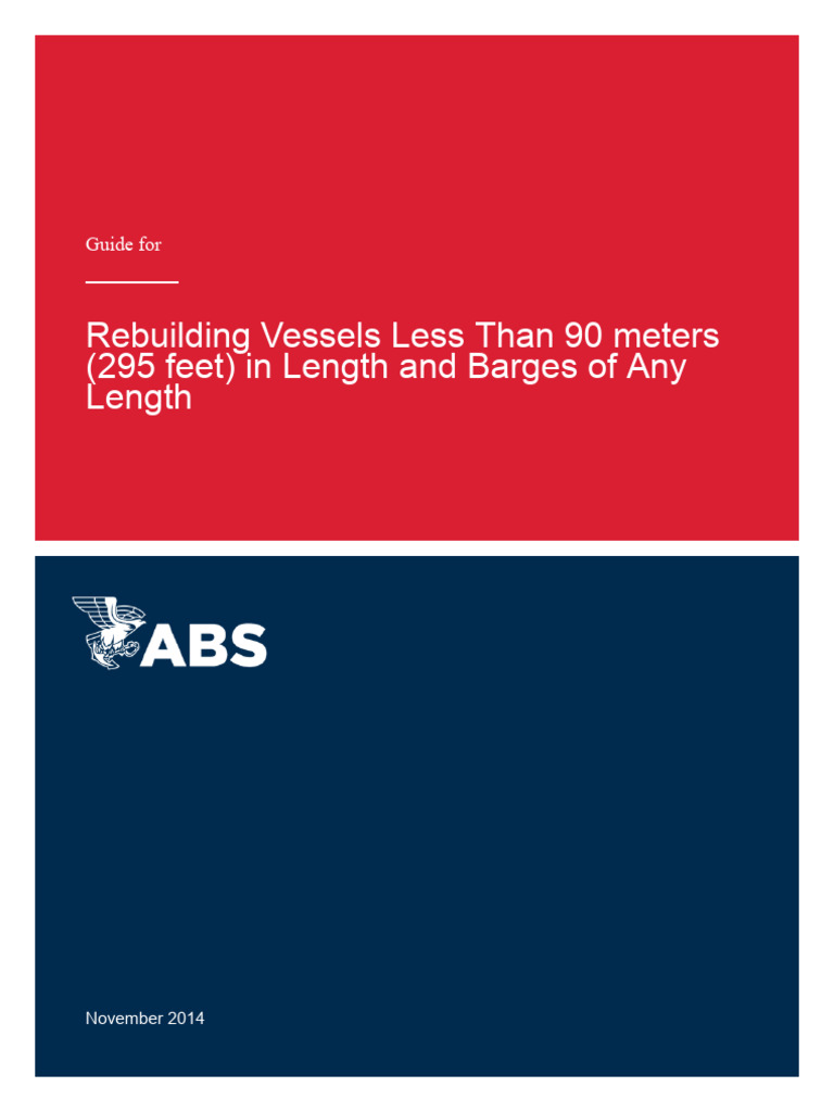 Vessel Rebuilding Guide for ABS Standards | PDF | Bearing (Mechanical ...