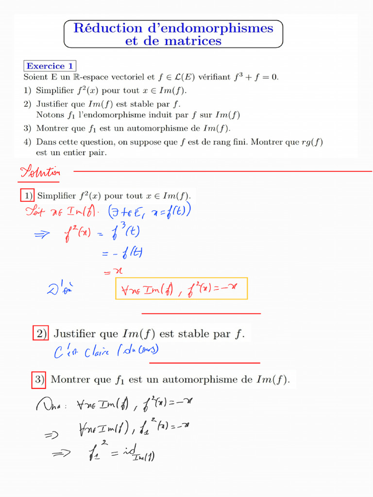 Exercices Reduction MP Avec Corrige | PDF