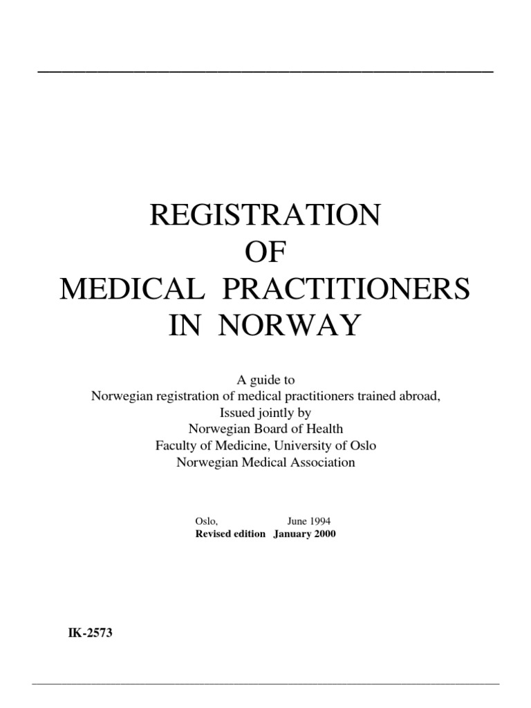 Norwegian Medical License PDF