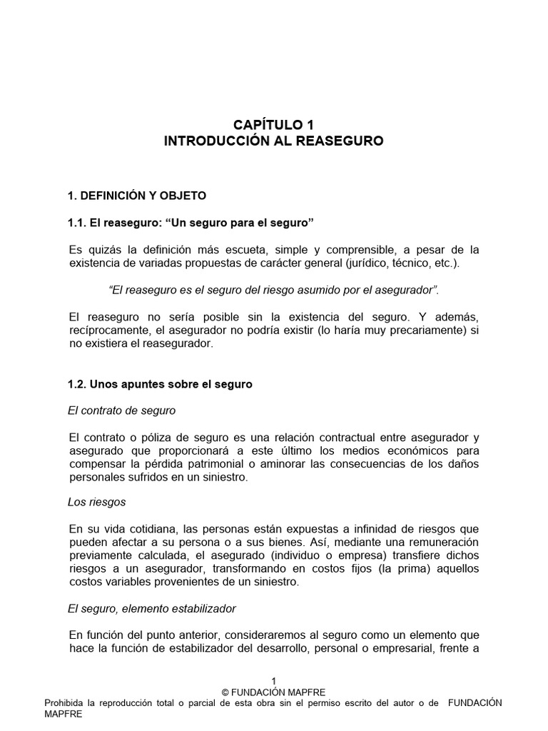 Definición de Reaseguro en Seguros | PDF | Seguro | Reaseguro