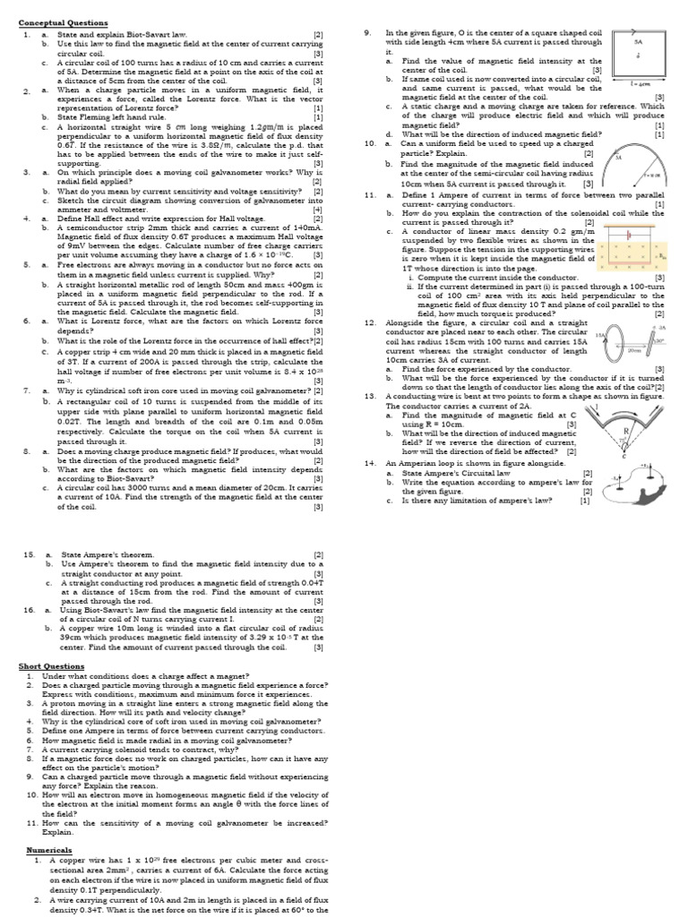 Magnetic Field Calculations and Concepts | PDF | Magnetic Field | Inductor