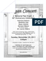 Organ Concert Flyer - 11-20-11
