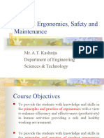 AE421 Ergonomics, Safety and Maintenance