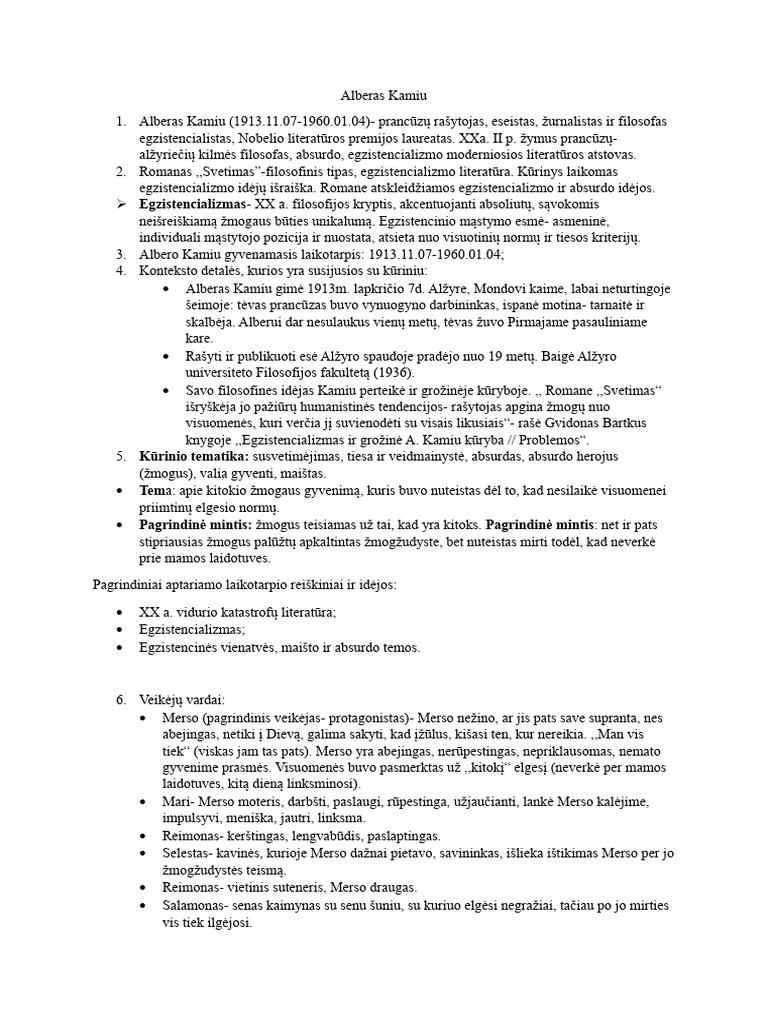 Alberas Kamiu | PDF