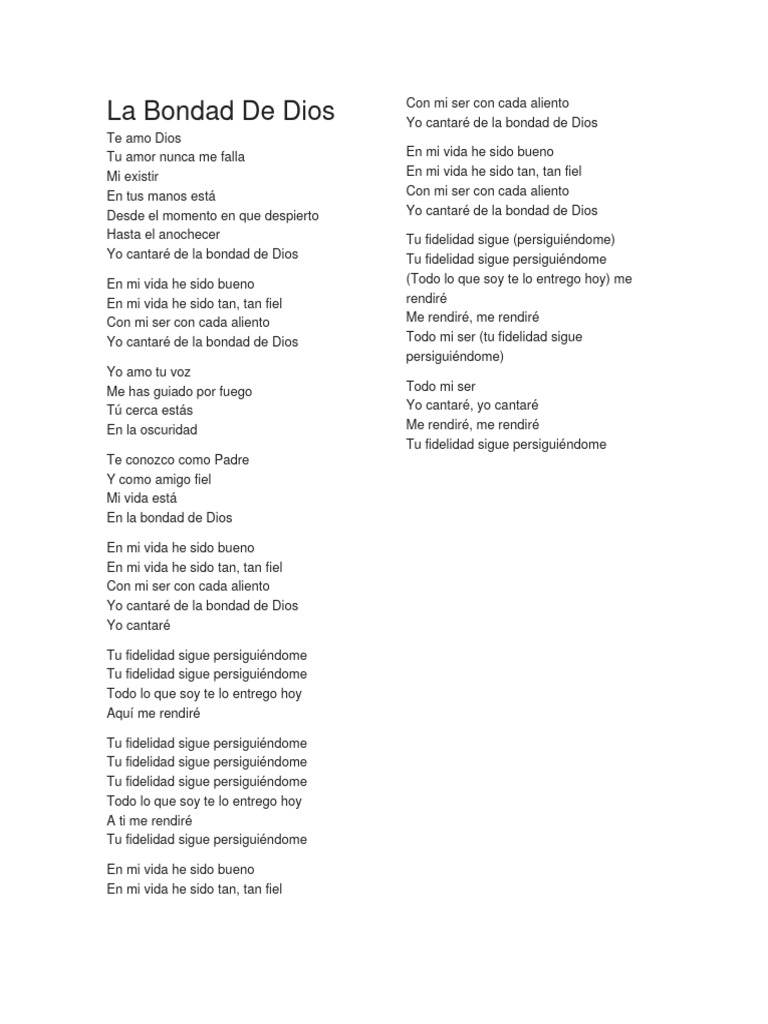 La Bondad De Dios Pdf