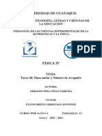 Tarea 04 - Masa Molar y Número de Avogadro