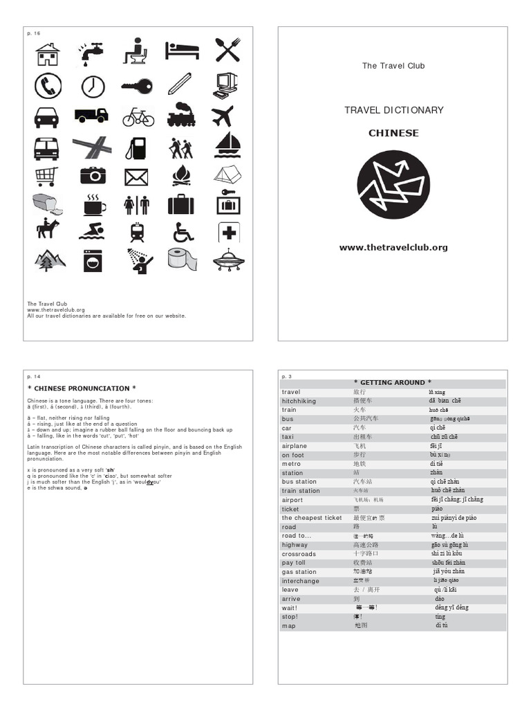 Chinese travel dictionary download free pdf pinyin