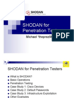 Shodan For Penetration Testers: Michael "Theprez98" Schearer