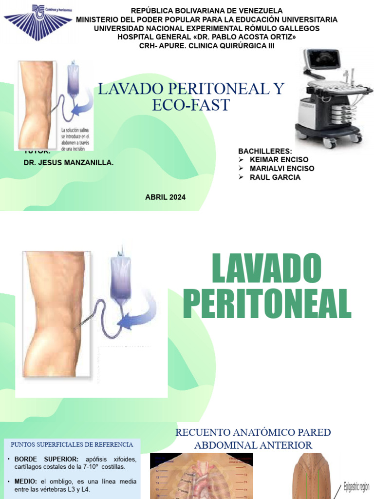LP y Eco-Fast | PDF | Abdomen | Peritoneo