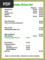 Bread Ahead Bakery Menu and Prices | PDF | Cakes | Western Cuisine