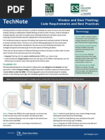 Window and Door Flashing Guidelines | PDF | Framing (Construction) | Door