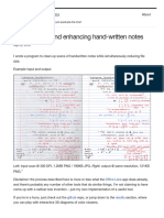 Compressing and Enhancing Hand-Written Notes