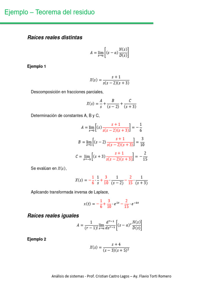Ejemplo teorema del residuo pdf matem ticas funciones y mapeos