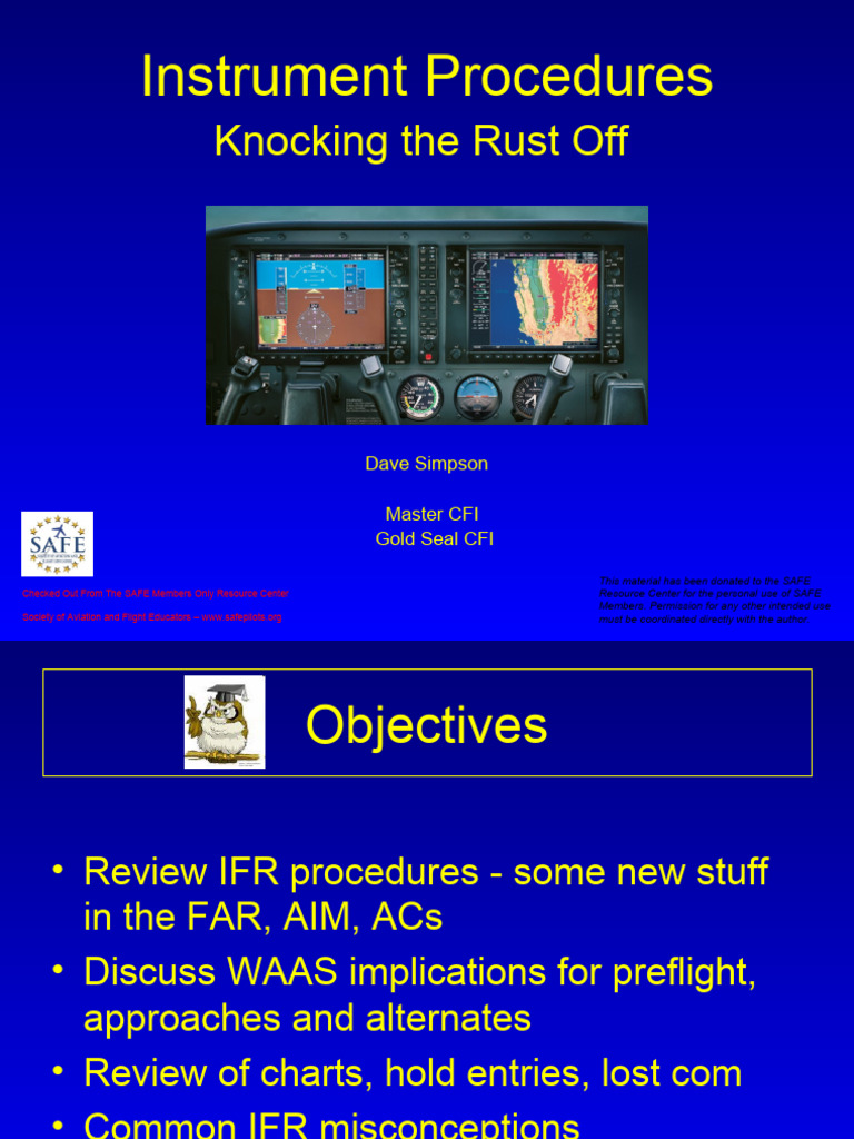 Instrument Procedures Knocking The Rust Off | PDF | Instrument Flight ...