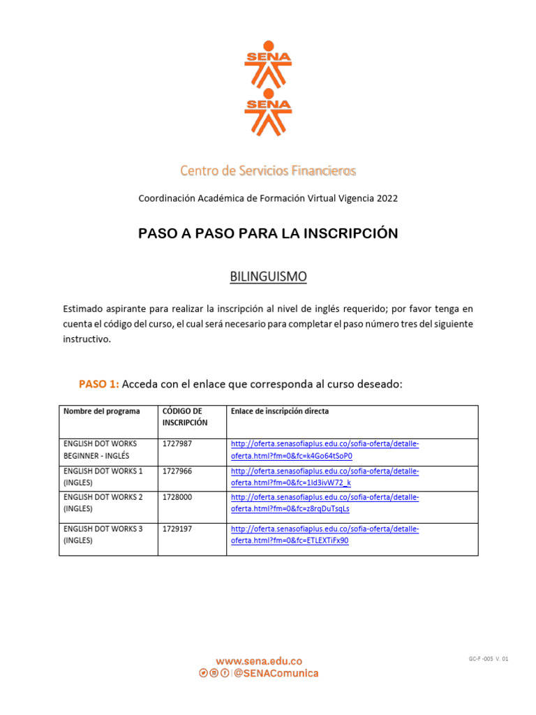 Guía de Inscripción a Cursos de Inglés | PDF | Informática | ciberespacio