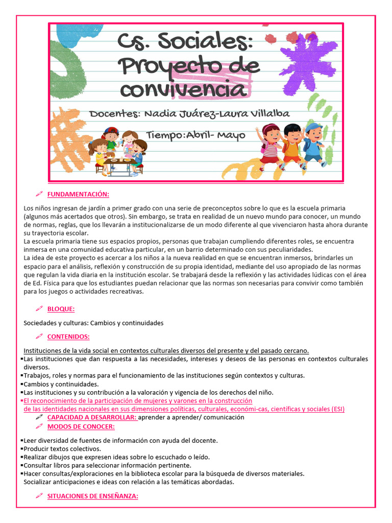 Integración de Normas en Primer Grado | PDF | Institución | Educación ...