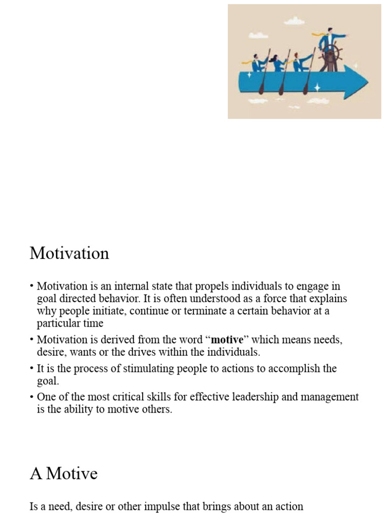 Motivation, Leadership | PDF | Motivational | Motivation