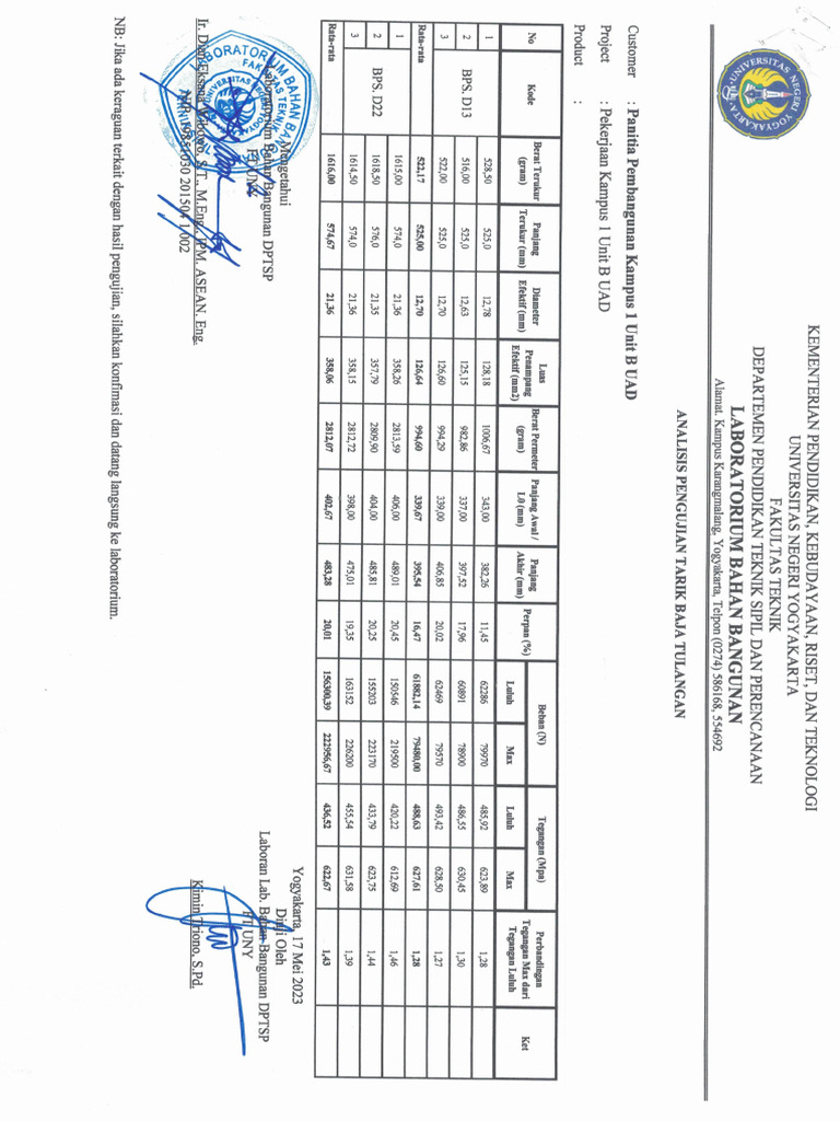 Analisa Uji Tarik Baja Uny Pdf