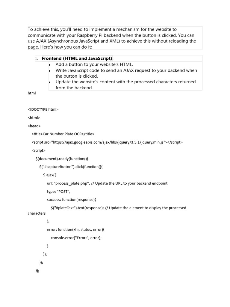 Car Title OCR Implementation Guide | PDF | Ajax (Programming ...