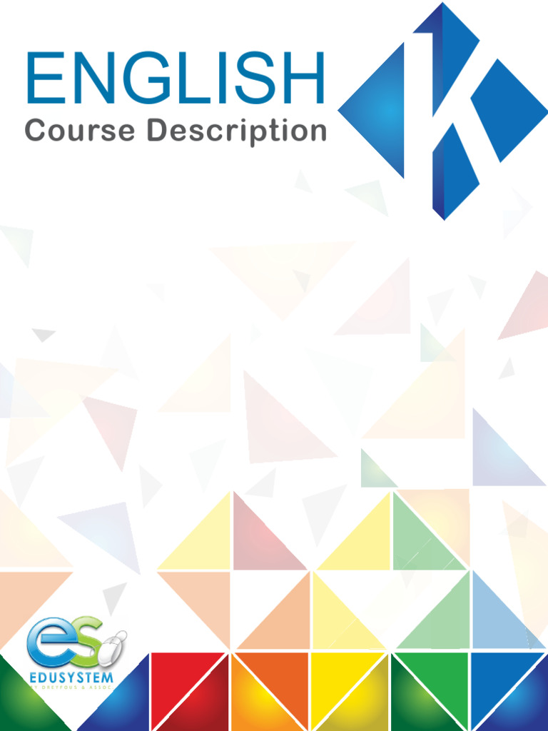 Kindergarten English Course Overview | PDF | Second Language ...