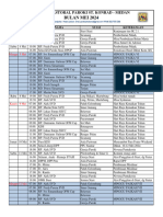 Jadwal Pelayanan Mei 2024