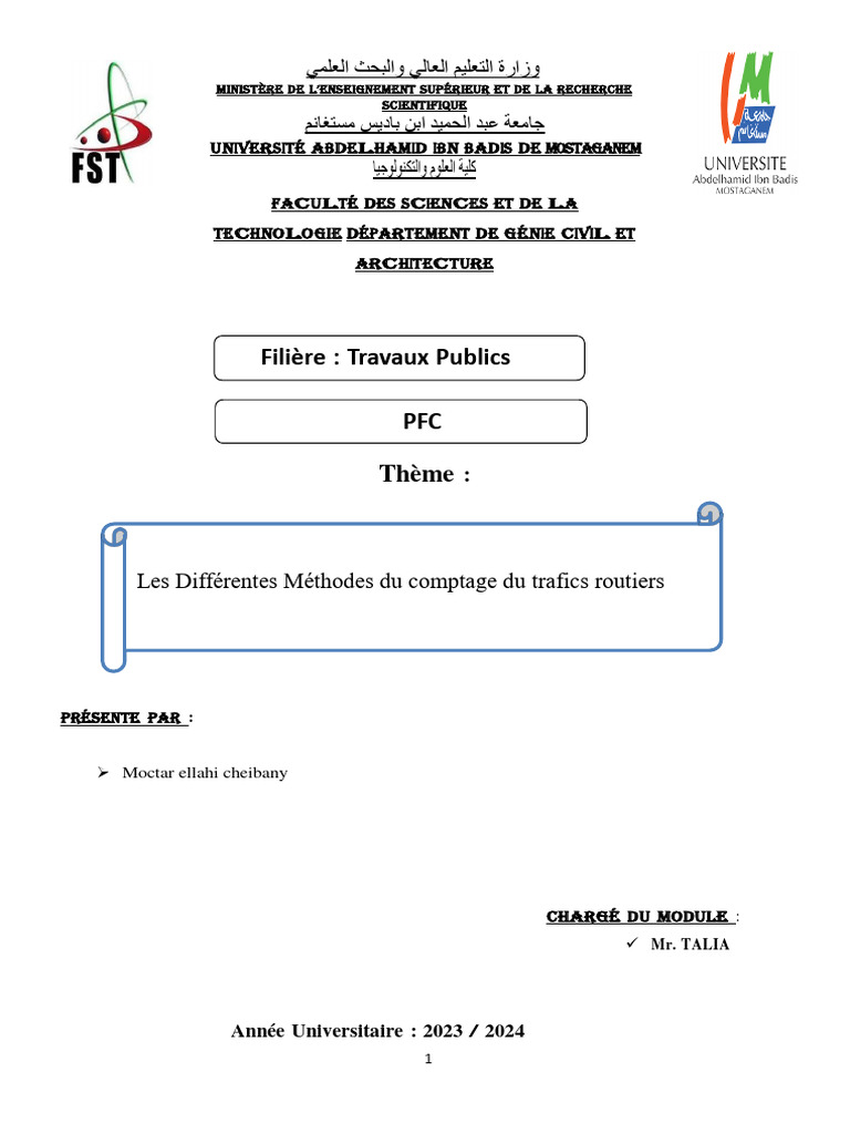 Méthodes de comptage du trafic routier | PDF | Embouteillage (route ...