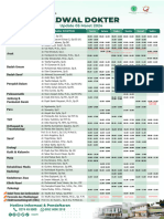 Brosur Jadwal Dokter - Update 5 Maret 2024