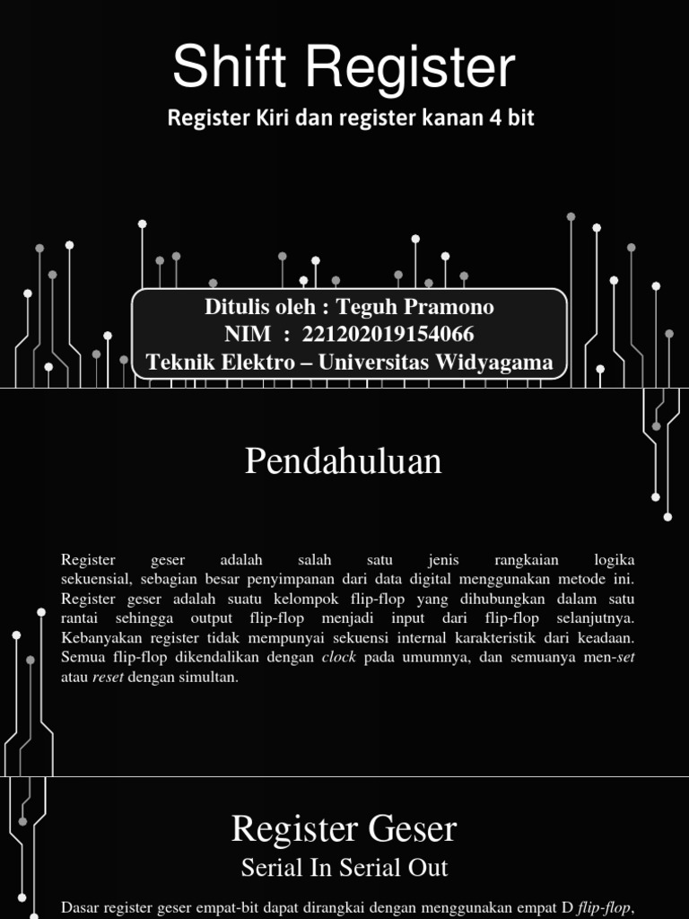 Pengenalan Register Geser 4 Bit | PDF