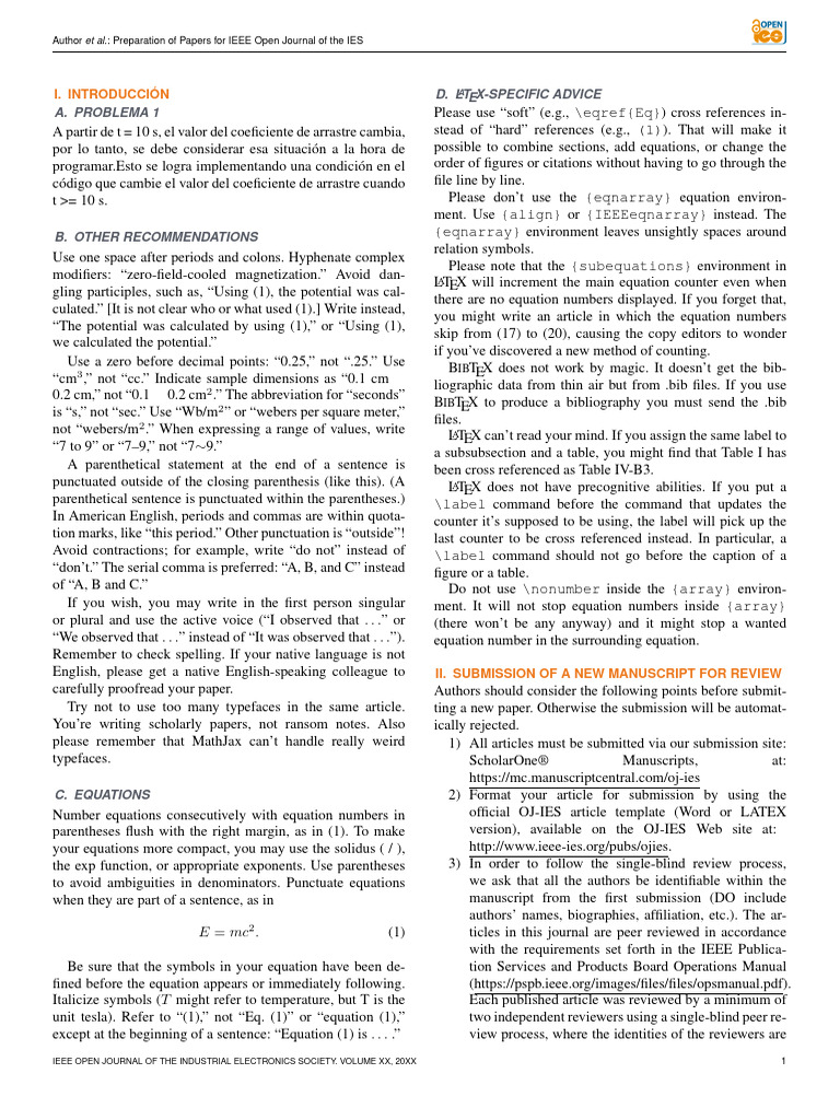 Ieee open journal of the industrial electronics society template pdf