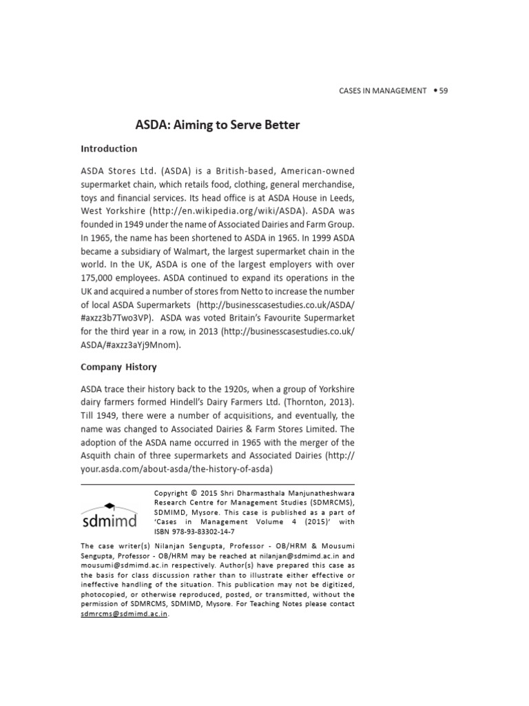 ASDA Aiming To Serve Better PDF Recruitment Parental Leave