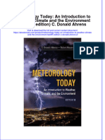 Textbook Ebook Meteorology Today An Introduction To Weather Climate and The Environment Twelfth Edition C Donald Ahrens 2 All Chapter PDF