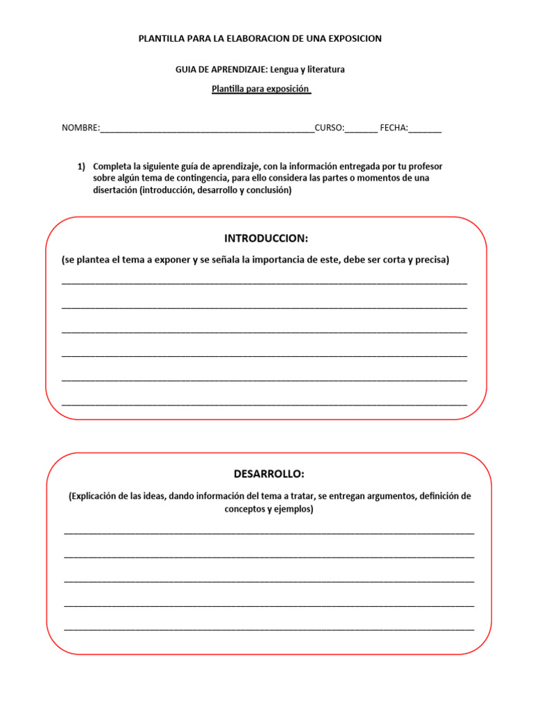 Plantilla para Exposición Efectiva | PDF