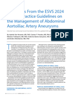 Highlights From The ESVS 2024 Clinical Practice Guidelines On The Management of Abdominal Aortoiliac Artery Aneurysms. March 2024
