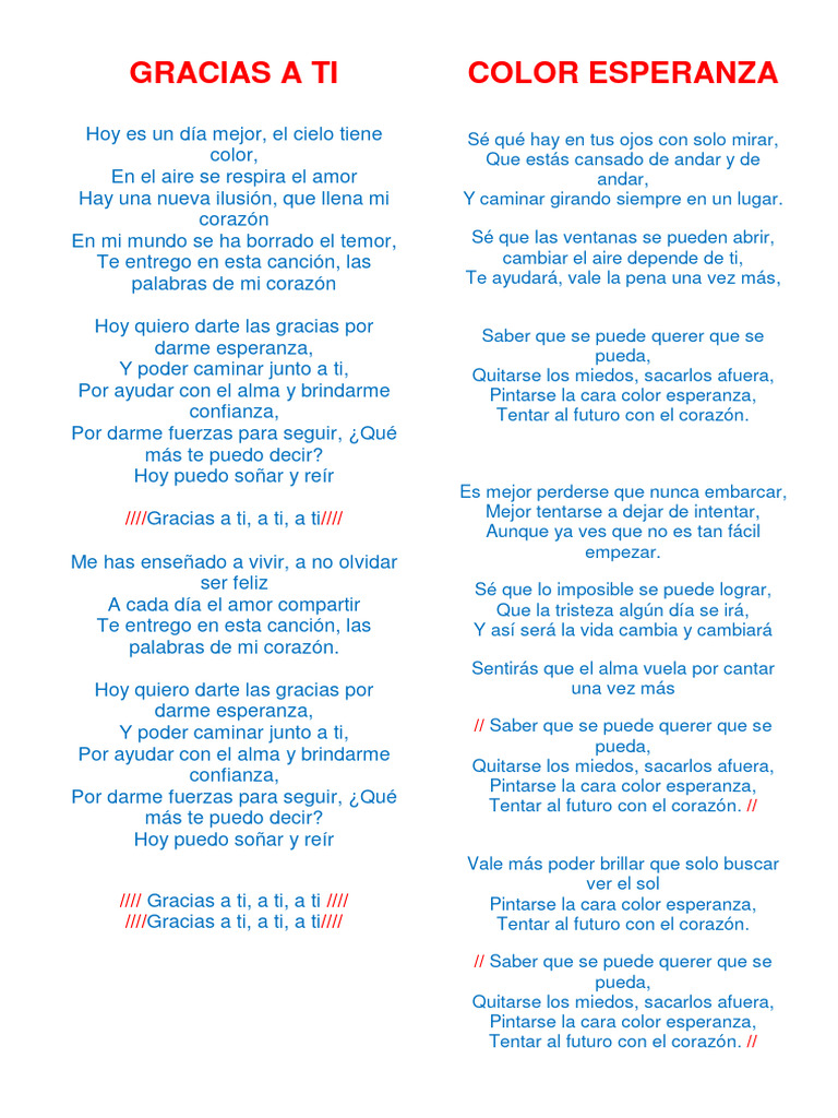 Gracias por darme esperanza | PDF