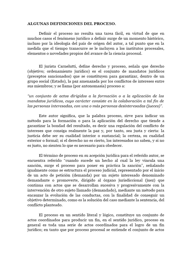 Definiciones del Proceso Jurídico | PDF | Ley procesal | Jurisdicción