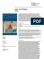 Bioethics in Canada 2nd Edition